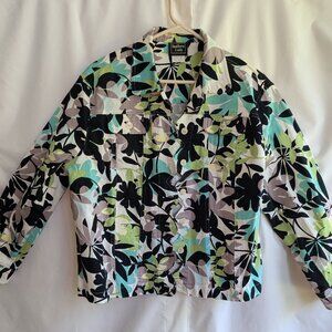 Southern Lady Printed Jacket with Scalloped Front XL